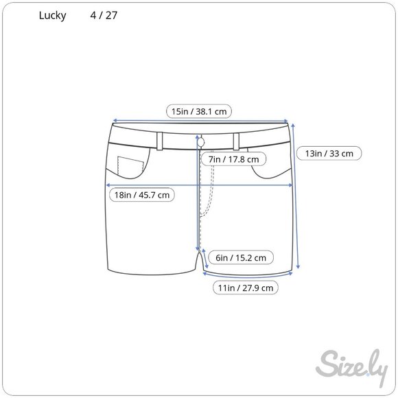 Lucky Blue Denim Cut-Off Patchwork Shorts Women's Sz 4 / 27 - Picture 9 of 9